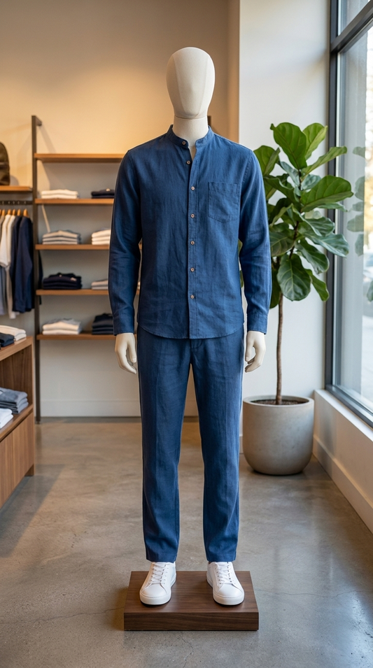 Men's Tencel Linen Suit Set