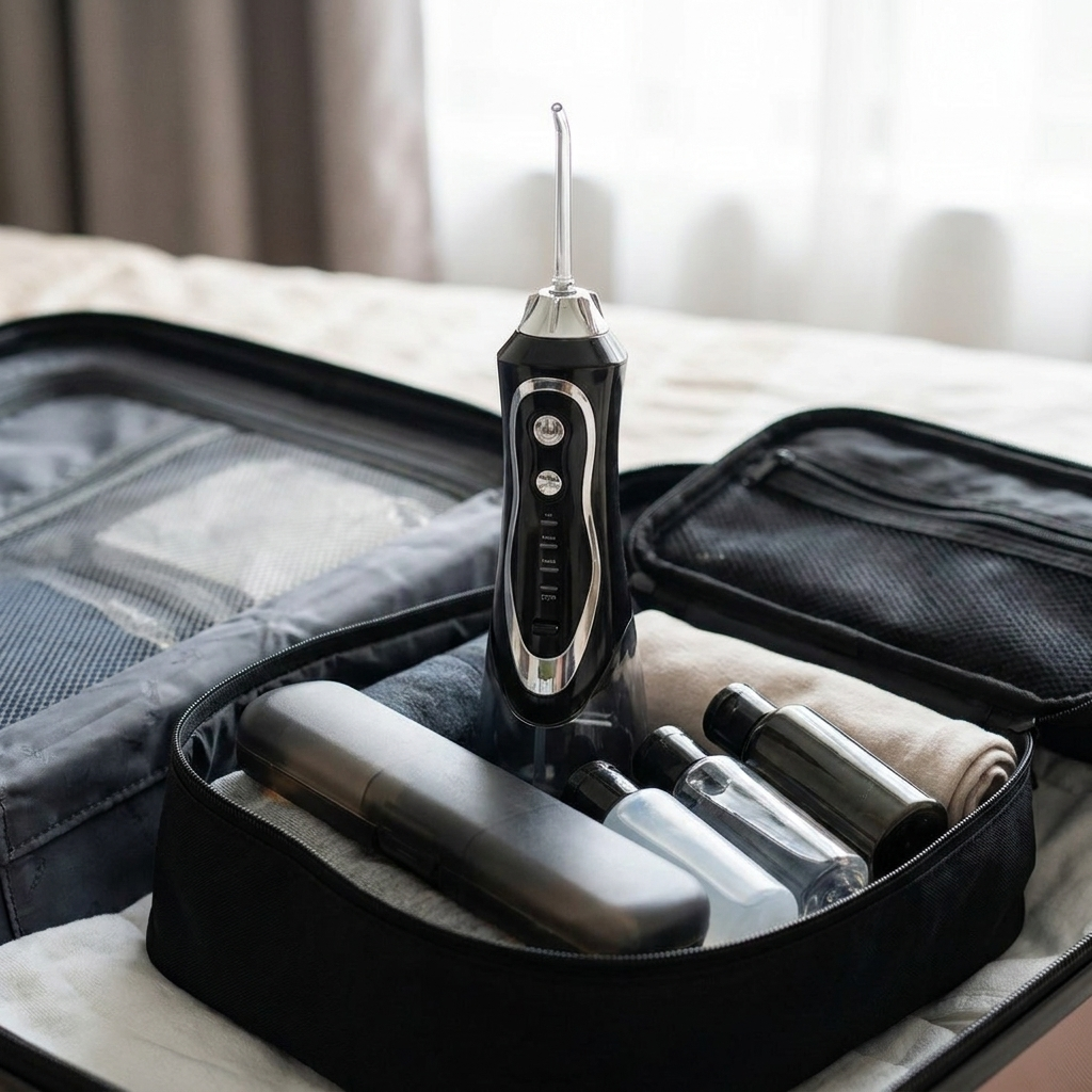 Basic Black travel bag lifestyle