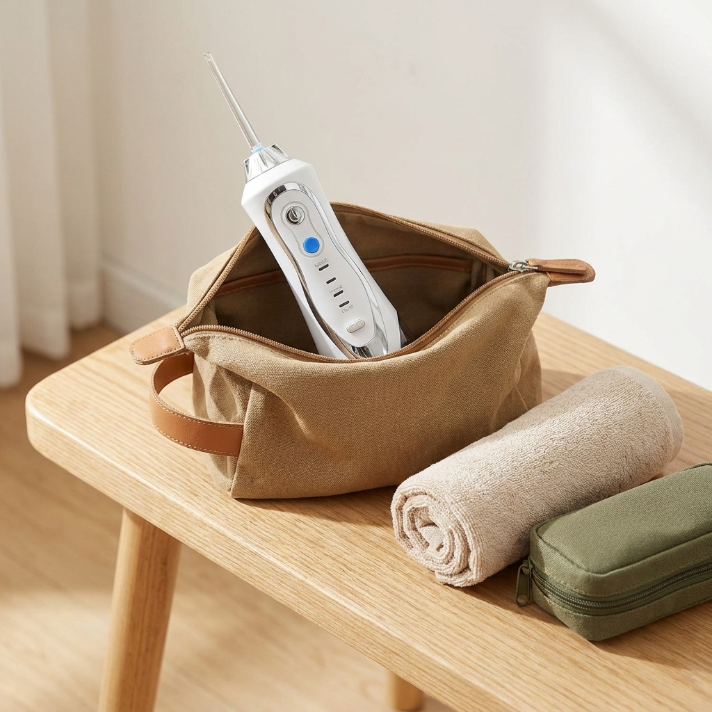 Premium White travel bag lifestyle