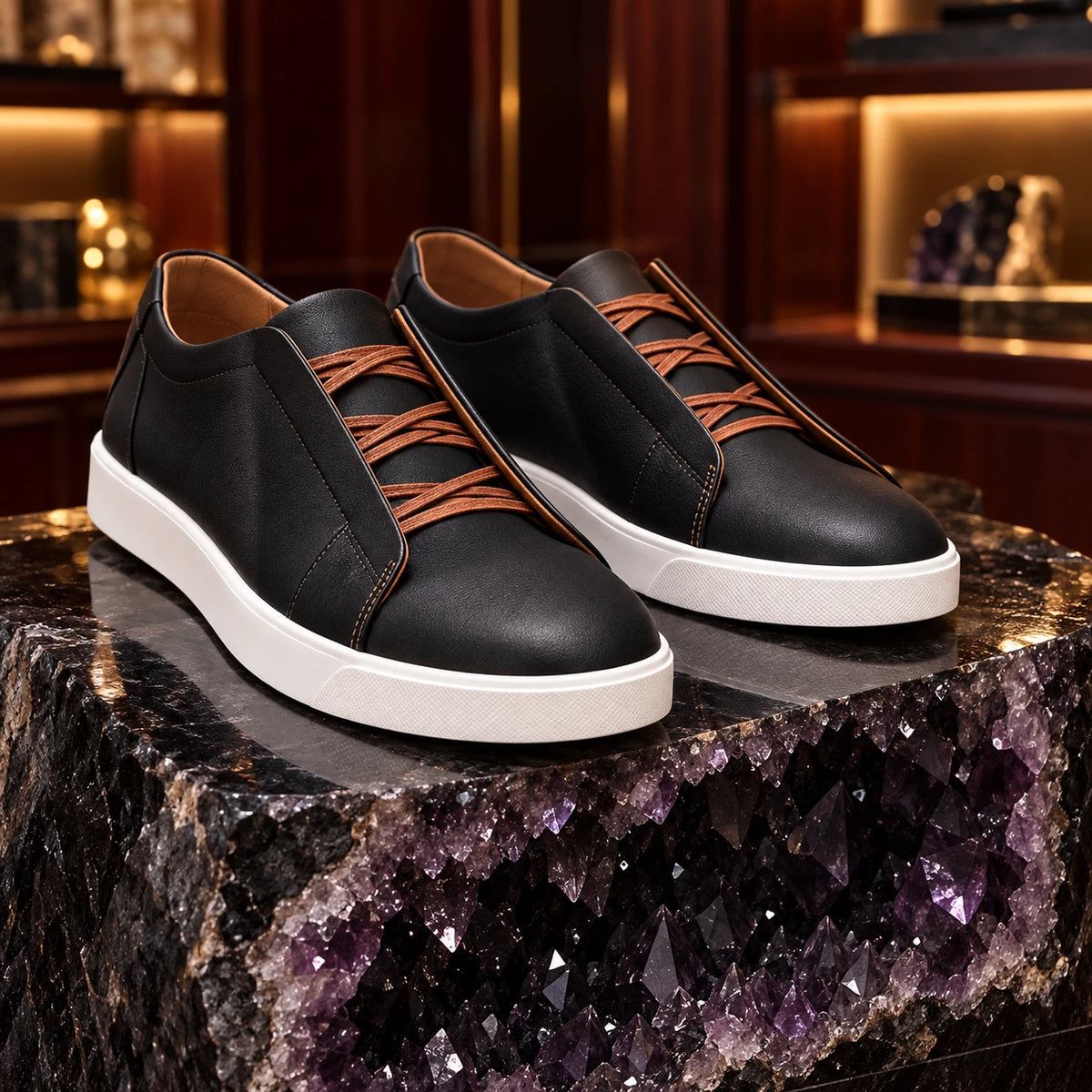 Men's Leather Casual Sneakers
