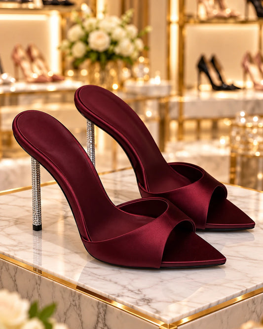 Rhinestone Stiletto Sandals