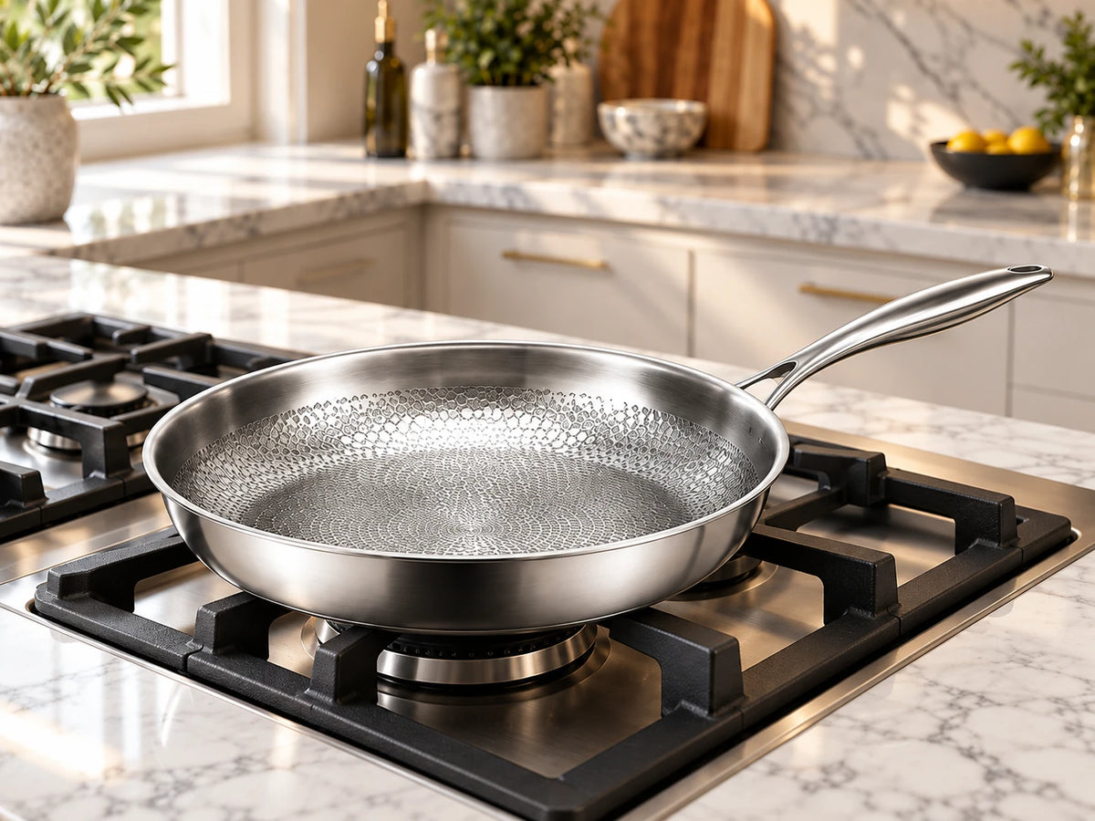Pure Titanium Hammered Frying Pan