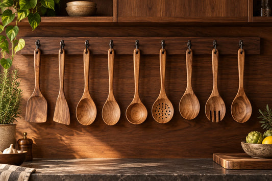 Acacia Wood Kitchen Utensil Set
