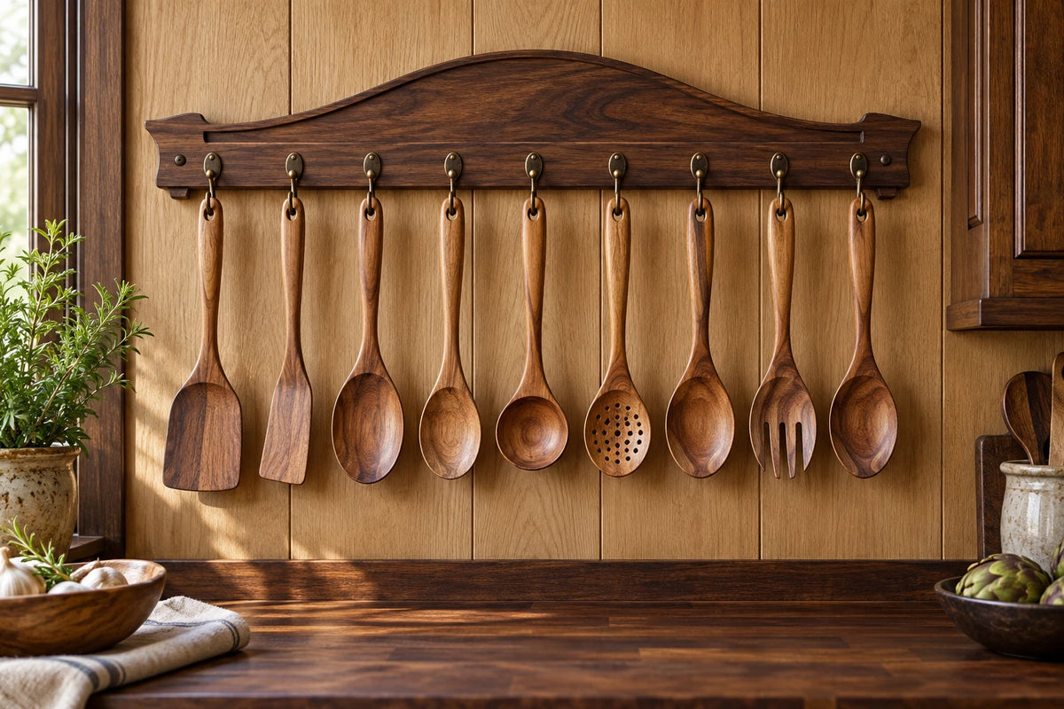Acacia Wood Kitchen Utensil Set